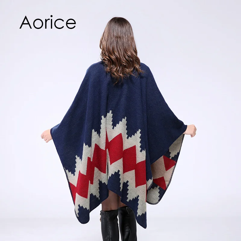 Aorice RS004 новые женские толстые шали сшитые вручную сбоку и удобная теплая накидка |