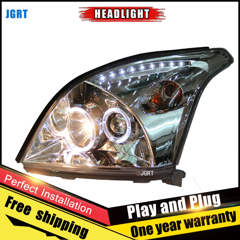 

Car Style LED headlights for Toyota Prado 2003-2009 for Prado head lamp LED DRL Lens Double Beam H7 HID Xenon bi xenon lens