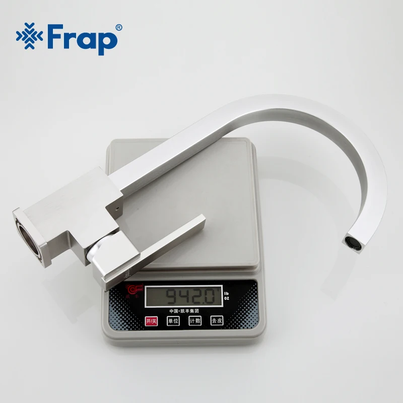 

New Arrival Frap Hot and Cold Water Kitchen Faucet Space Aluminum Brushed Swivel Crane 360 degree rotation F4052-5