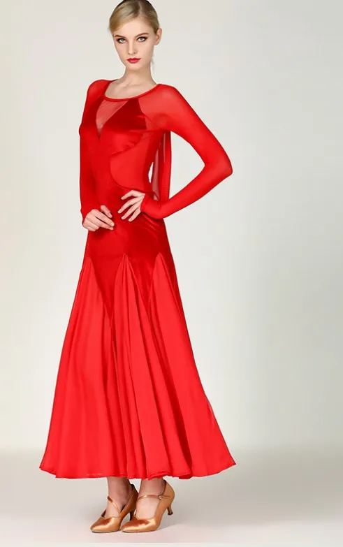 Ballroom dance dresses ballroom dancing girls waltz dress black green red 1865 | Тематическая одежда и униформа