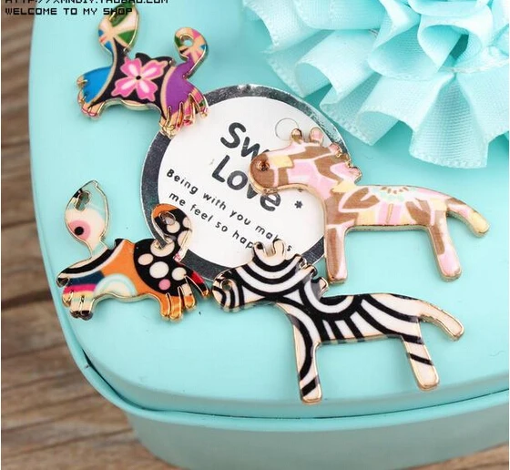 Бесплатная доставка цветной яркий узор сплав капля масляное золото Мультфильм