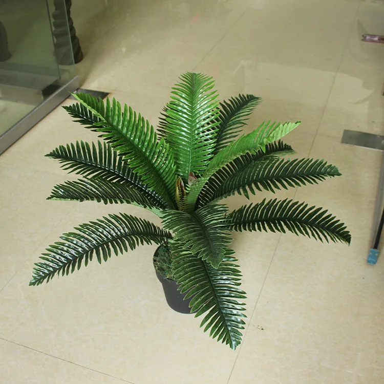 Искусственные растения 70 см Подсолнух папоротник листья cycad бонсай мини дерево