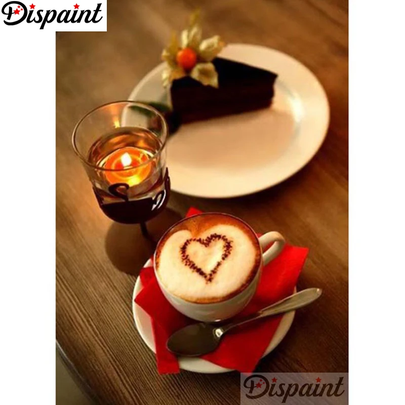 

Dispaint Full Square/Round Drill 5D DIY Diamond Painting "Coffee landscape" 3D Embroidery Cross Stitch Home Decor Gift A11342