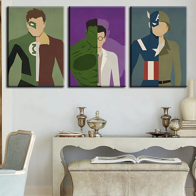 

Hot Selling Unframed Picture On Wall Oil Painting Super Hero Home Decor Abstract HD Printed Unique Gifts