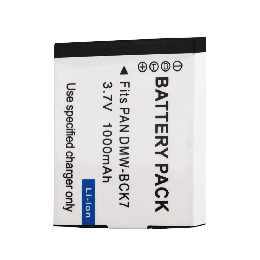 

1Pcs 1000mAh DMW-BCK7E DMW BCK7E Replacement Camera Battery For Panasonic DMC-S1 S3 FH2 FH5 FP5 FP7 Li-ion Camera Battery