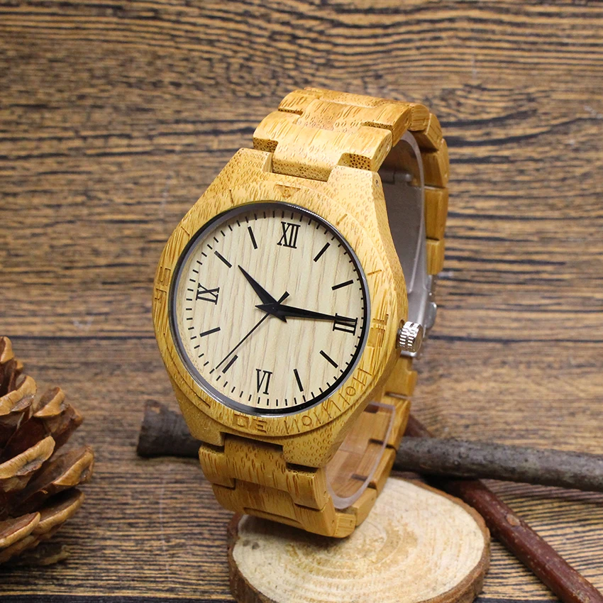 Tjw Новое прибытие часы Для мужчин Японский Miyota двигаться t наручные Bamboo