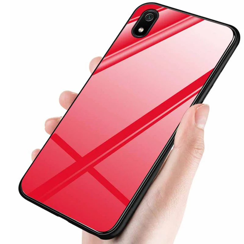 Для xiaomi redmi 7A чехол звездная звезда закаленное стекло+ ТПУ Край жесткий чехол s redmi 7A стеклянный чехол для xiaomi redmi 7 A сумка