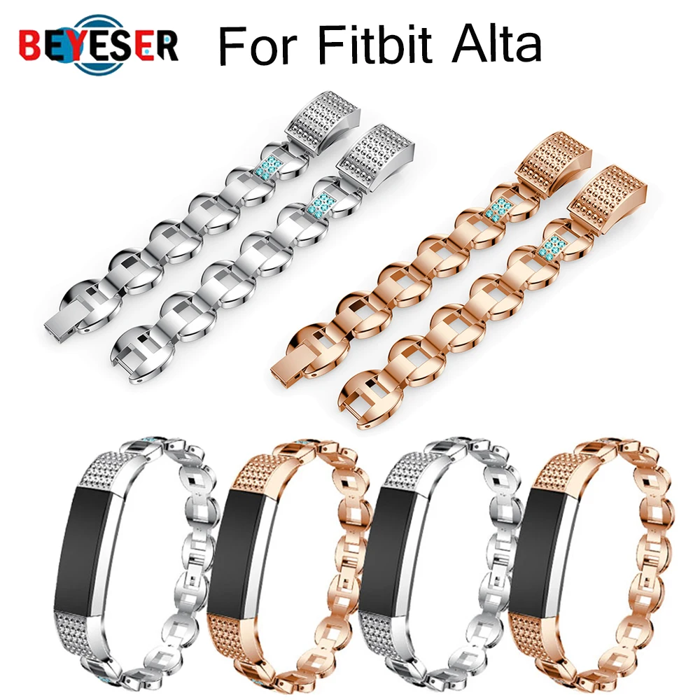 

Watch Bands Crystal Steel Wrist Strap For Fitbit Alta Alta HR Smartwatch Flexible Adjustable Replacement Bangle Belt watchband