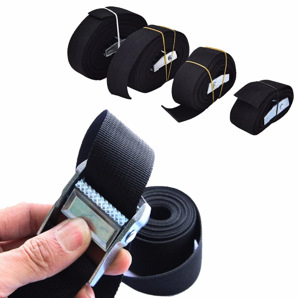

Hot Sale 1pc 3 Styles Belt Metal Buckle Down Straps Black Nylon Pack Cam Tie Down Strap Lash Luggage Bag