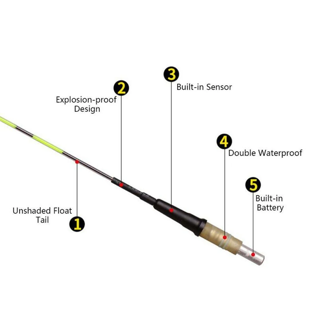 3 шт. светящиеся светодиодные электронные ночные рыбки поплавок рыболовные