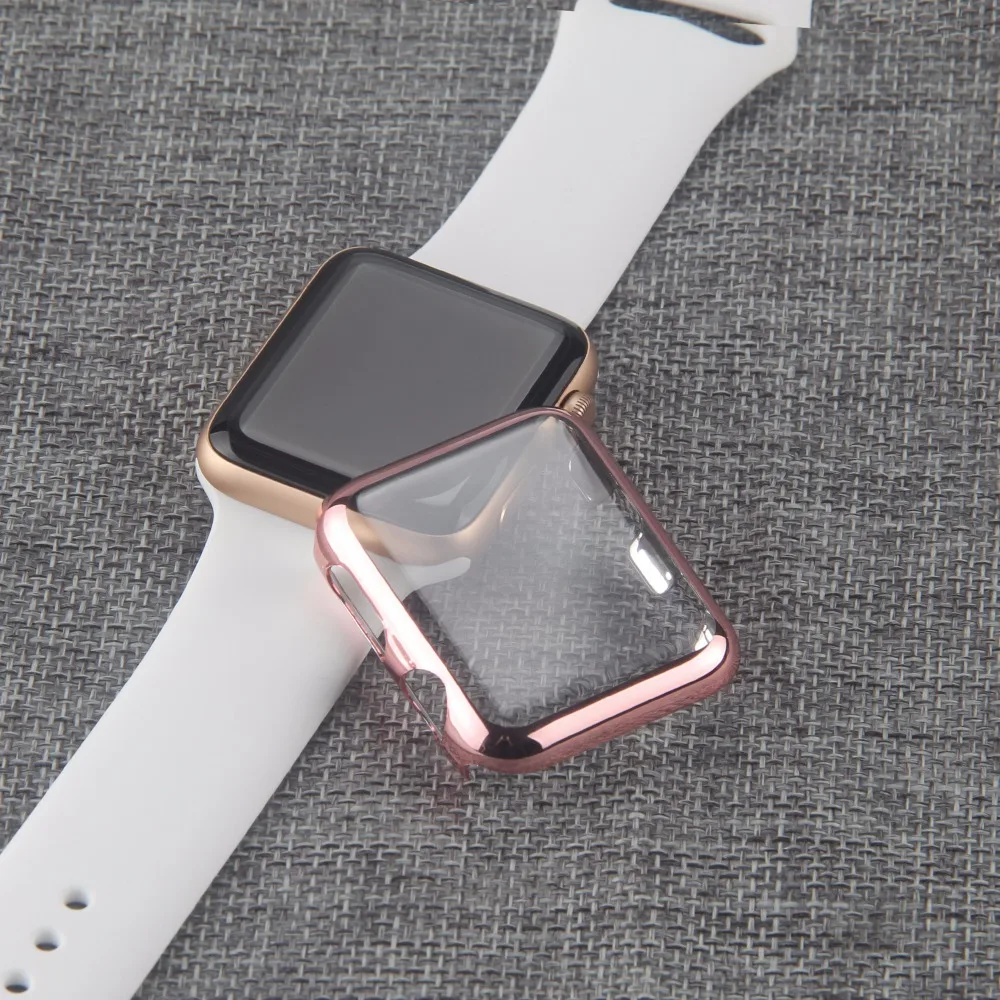 Чехол из поликарбоната для Apple Watch 5, 4, 3, защитный чехол для экрана 42 мм, 44 мм, 38 мм, 40 мм, ударопрочный защитный чехол