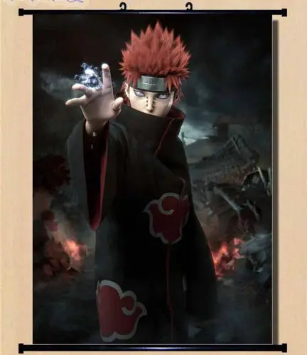 Японский аниме Наруто Uchiha Sasuke Akatsuki домашний Декор настенный плакат прокрутка 60*90