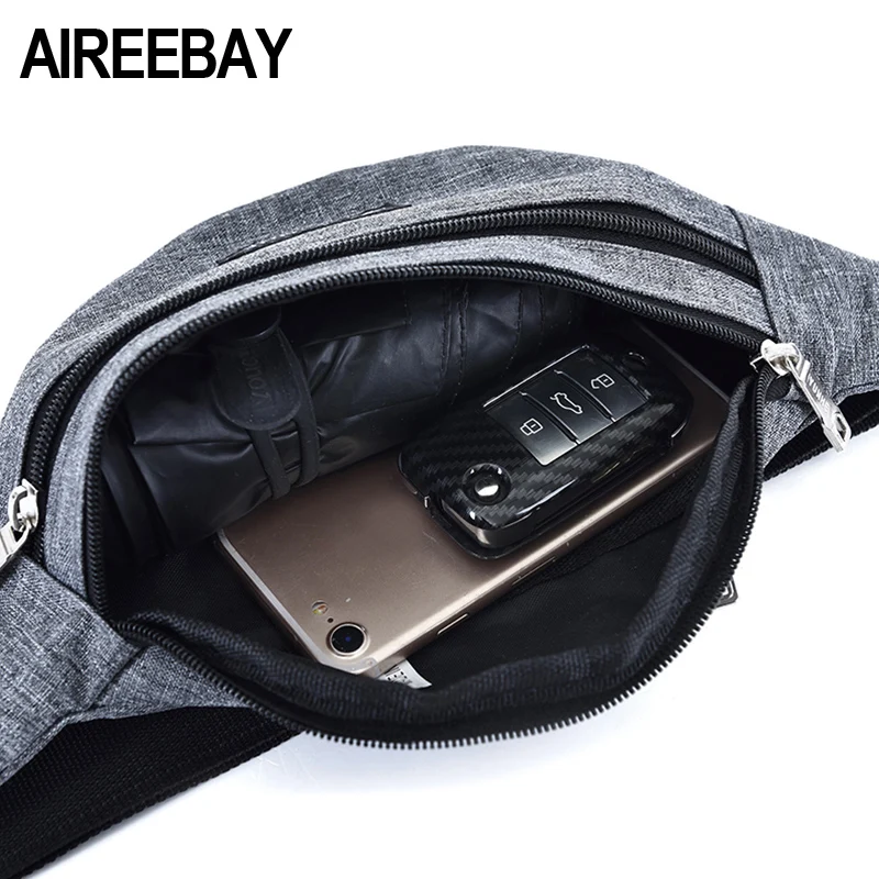 Поясная Сумка AIREEBAY для женщин модная нагрудная Сумочка унисекс с тремя карманами