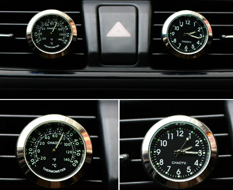 Clock and thermomete YIXINYOU люминесцентные автомобильные часы, автомобильный термометр, автомобильные электронные часы, автомобильные часы, настольные часы, электронные часы, кварцевые часы - Название цвета: Clock and thermomete