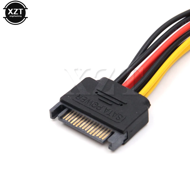 1 шт. 15 контактов SATA штекер на 2 разъема 4 контакта Molex IDE HDD Расширенный силовой