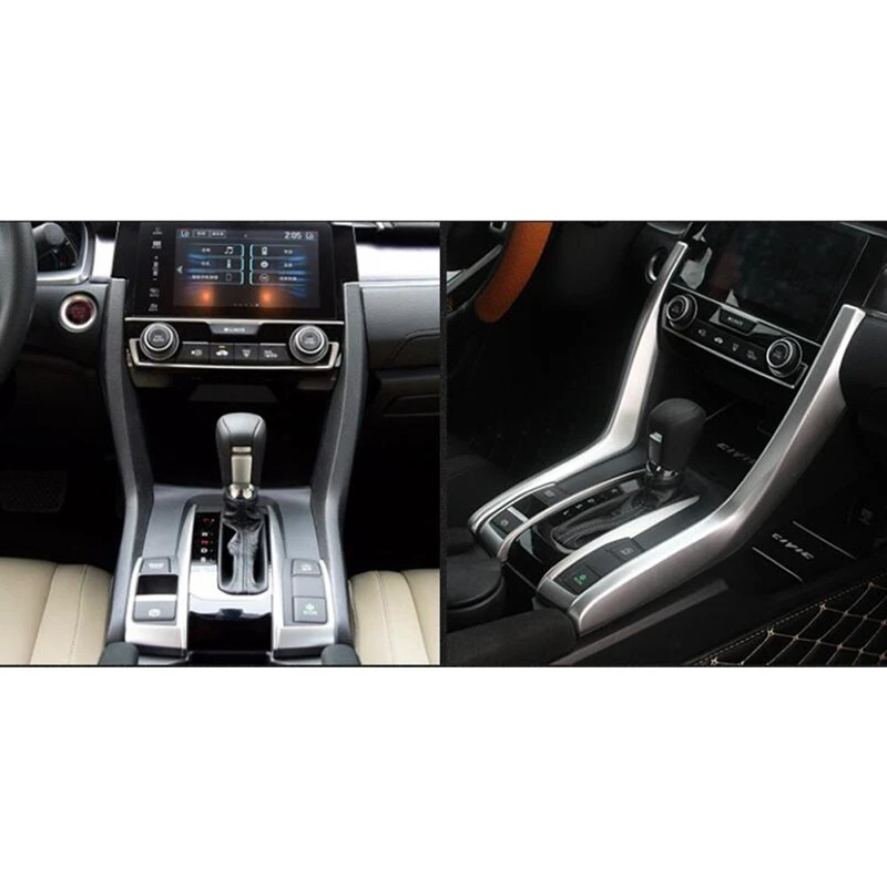 Для Honda Civic 10Th 2016 2017 2018 2019 Abs внутренняя Передняя консоль панельная Накладка для коробки передач отделка