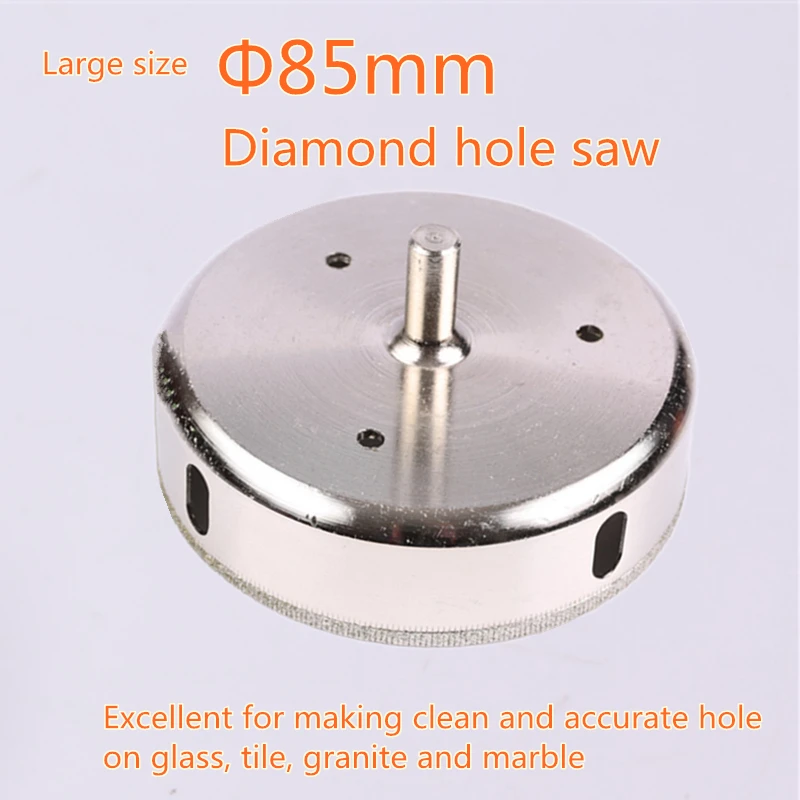 2 шт. 85 мм Гальваническое алмазное сверло Отверстие пила для резки стекла