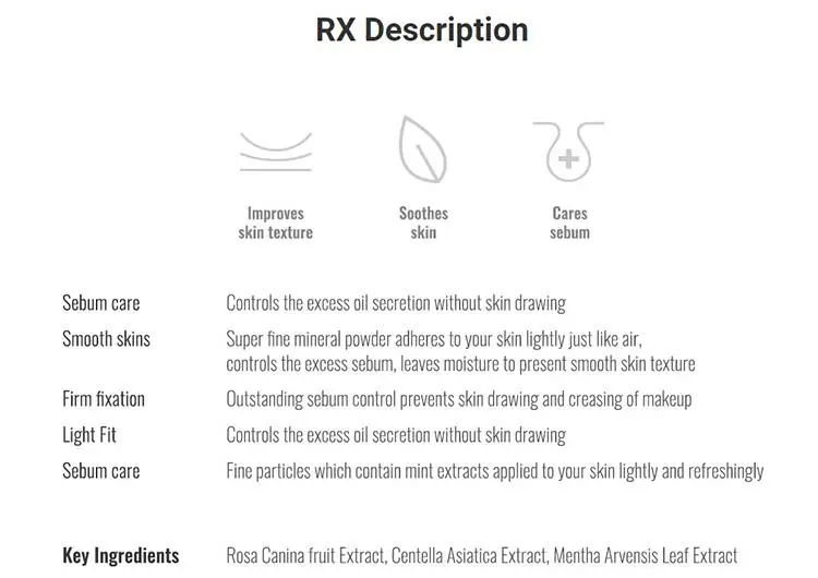 COSRX Sebum Centella минеральная пудра 5 г контроль кожного жира увлажняющий Гладкий тональный крем пудра макияж консилер Корея Косметика