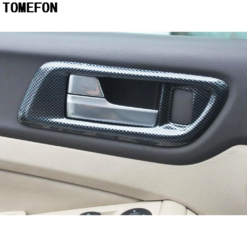 TOMEFON для Ford Focus 2009 2010 2011 LHD ABS углеродное волокно краска крышка внутренней дверной