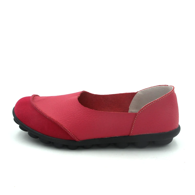 Новая женская повседневная обувь из мягкой натуральной кожи Женская на плоской