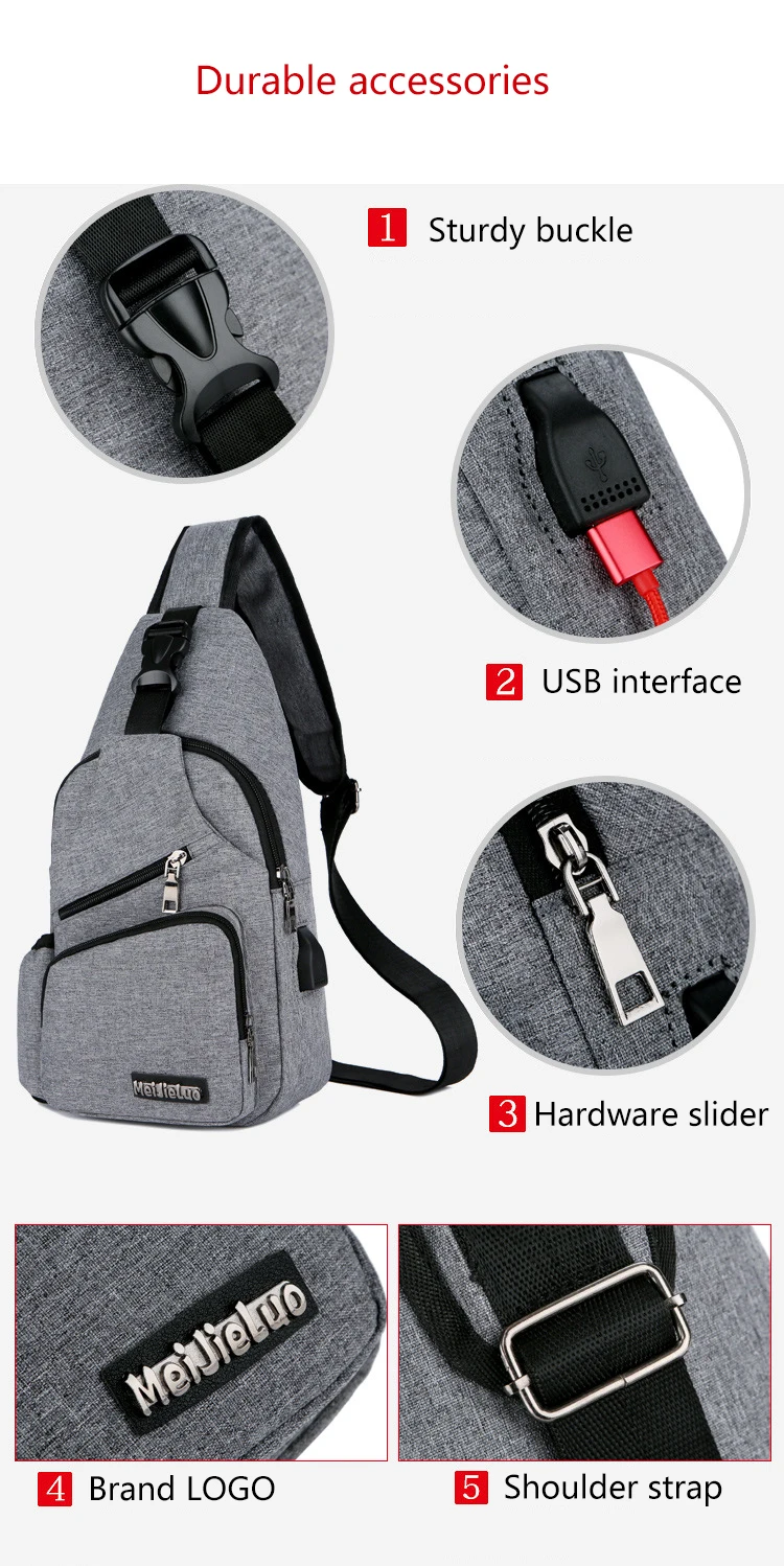 BAIJIAWEI Новая мужская Usb сумка с зарядкой многофункциональная сумка через плечо мужская сумка через плечо с боковой сумкой диагональная упаковка