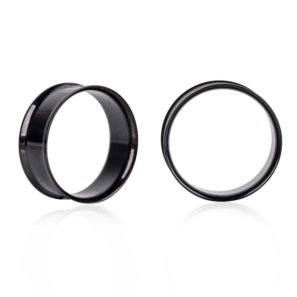 Черные растяжки для ушей из нержавеющей стали растягивающие ушные вкладыши