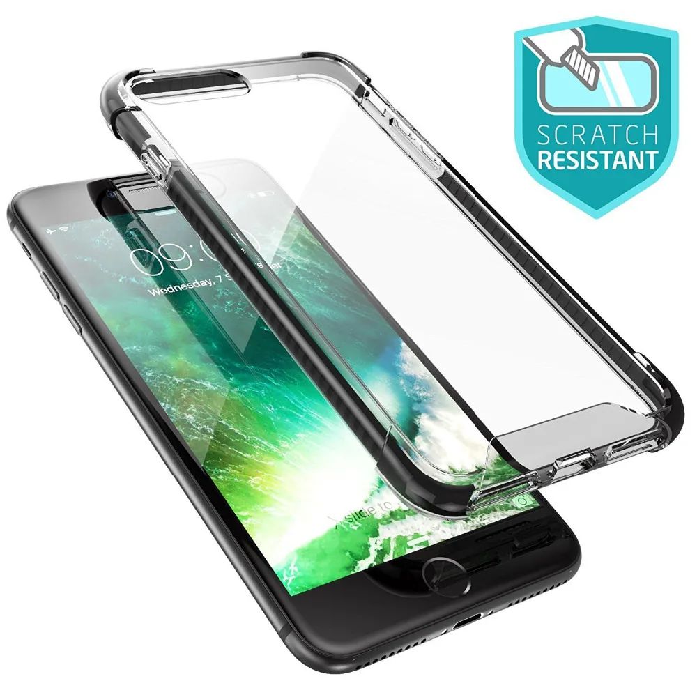 Ultra Slim Sleek ShockProof Scratch-Resistant Cover Phone Case for Iphone 7 8 / Plus Impact Clear Transparent Cases | Мобильные