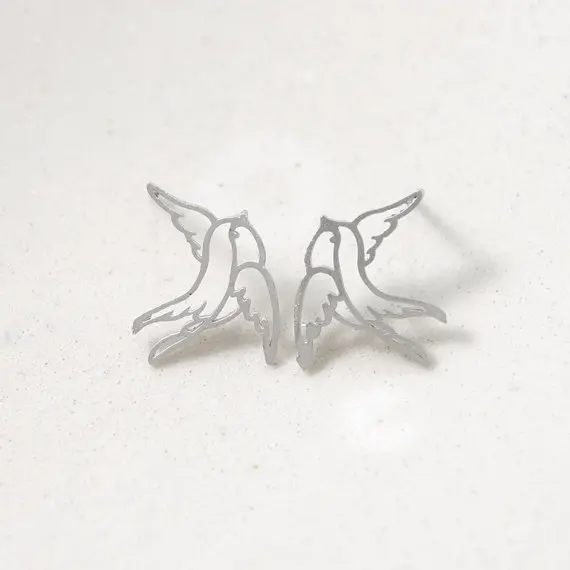 10 шт./лот милые ювелирные изделия в виде животных золотые/розовые золотые серьги