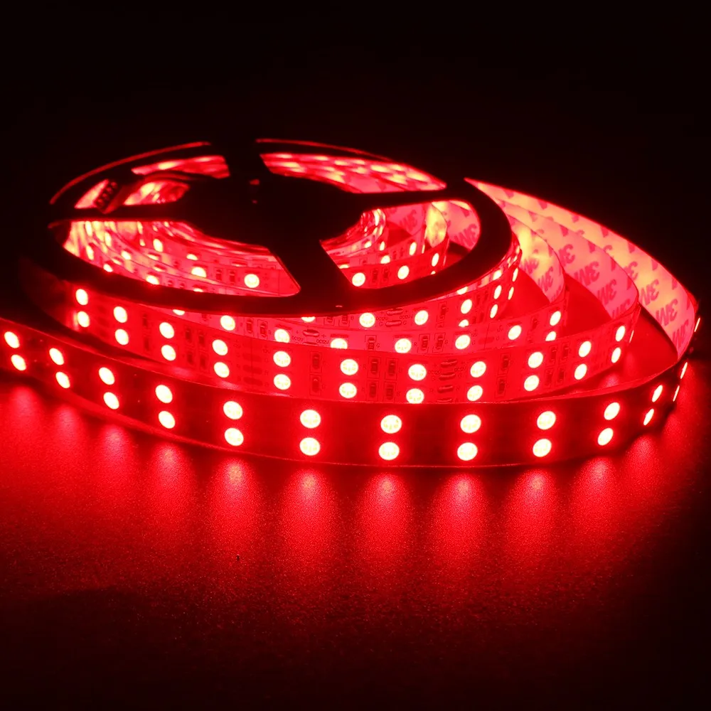 Супер высокая яркость 2 ряда Светодиодная лента 600 светодиодов 5050 SMD светодиодная