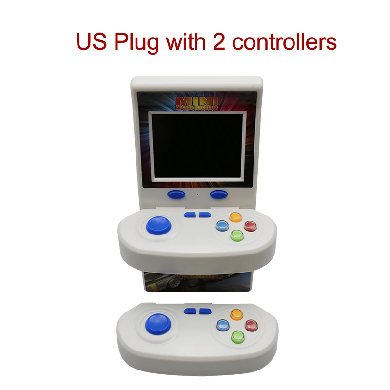 2pcs White-US 2,8 дюймовый экран мини портативный игровой плеер встроенные 100 игры с двумя контроллерами игровая машина Классическая портативная игровая консоль - Цвет: 2pcs White-US