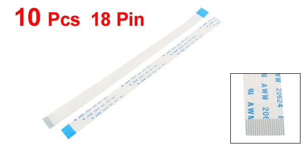 UXCELL 10 Шт. 0.5 Мм Шаг 18 Pin Awm 20624 80C 60 В Vw-1 Гибкий Плоский Кабель 200 | Компьютеры и офис