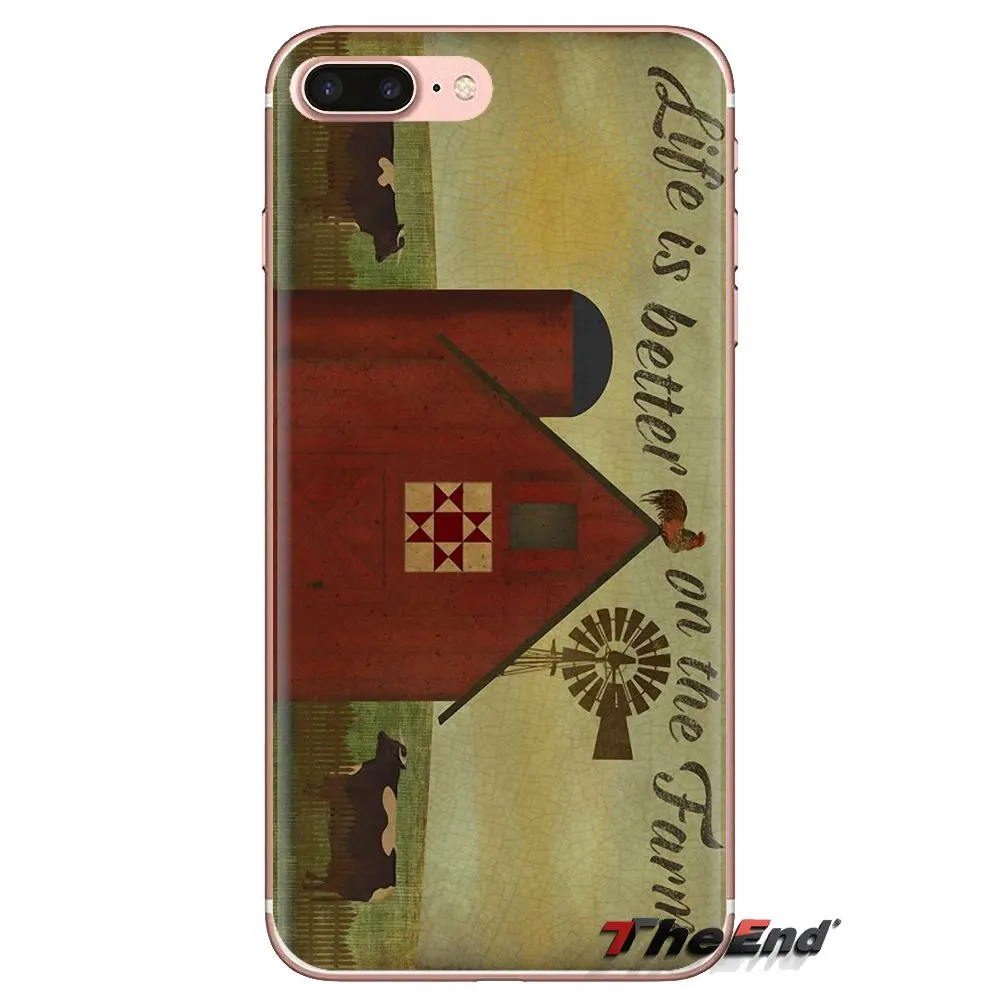 TPU Case Covers Life Better on the Farm Wall Art For Sony Xperia Z Z1 Z2 Z3 Z5 compact M2 M4 M5 C4 E3 T3 XA Huawei Mate 7 8 Y3II |