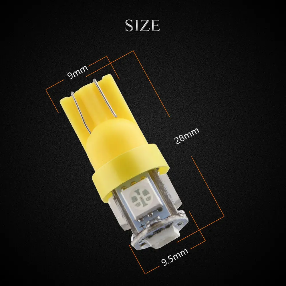 Fuleem 4 шт. T10 194 168 5050 W5W 5SMD 5 светодиодных ламп светодиодная сигнальная
