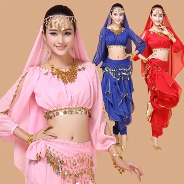 4 шт./комплект Женский костюм для танца живота|costume bollywood|belly dance costumesbelly costume set |