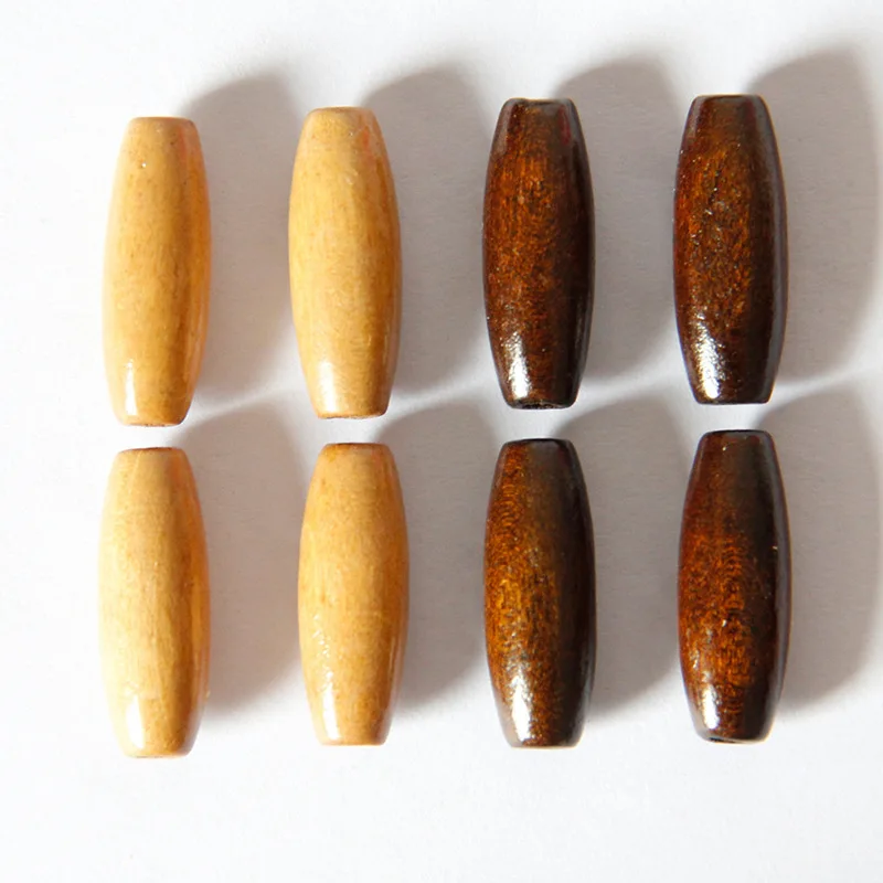 Бусины из натурального дерева кофейного/черного цвета в форме оливка, овальные Пазлы для молитв, деревянные бусины для рукоделия, аксессуары для ювелирных изделий «сделай сам», 22,5 мм, 30/50 шт.