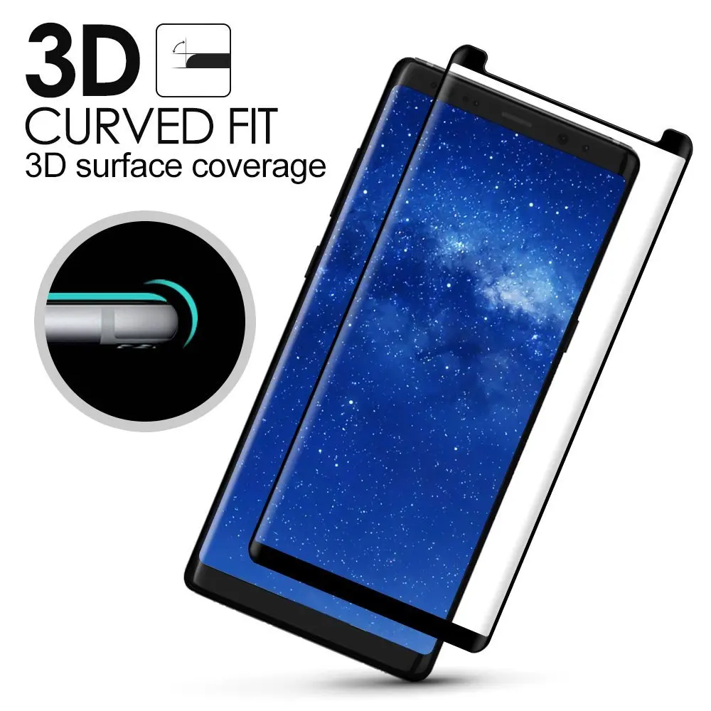 Защитное стекло закаленное с полным покрытием для Samsung Galaxy Note 9|Защитные стёкла и