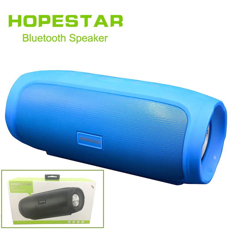 HOPESTAR H14 Charge3 Bluetooth динамик открытый беспроводной портативный сабвуфер бас звук PowerBank Громкий динамик для телефона TF AUX USB - Цвет: blue with package