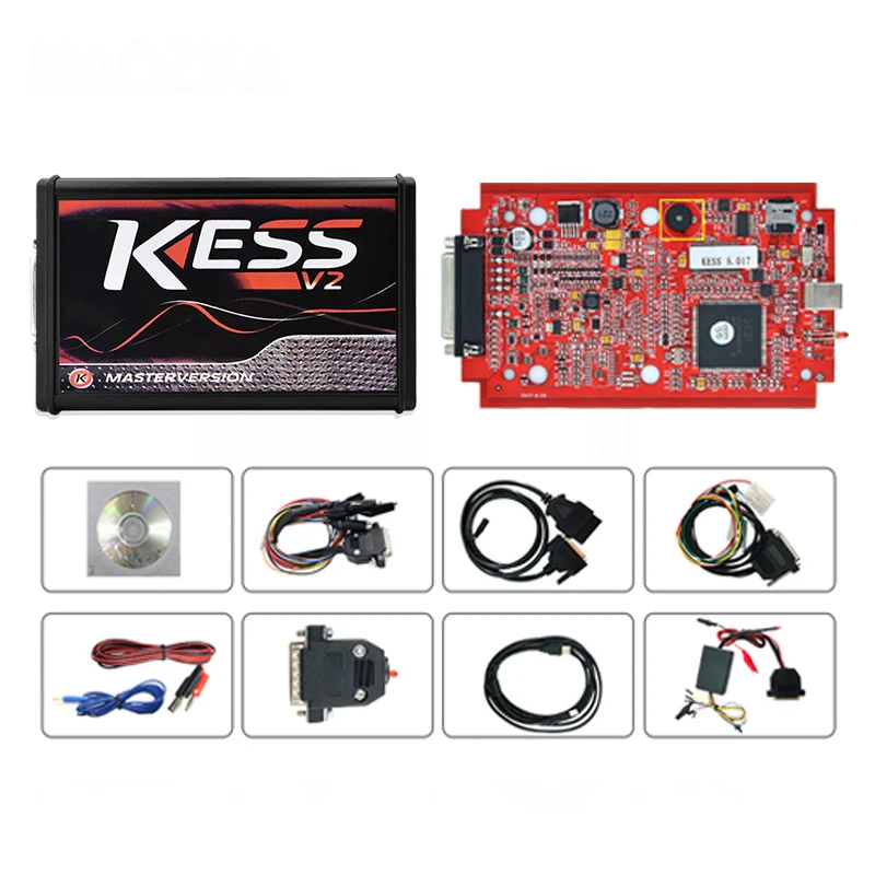 Новейший Kess V2 Master Kess V2.47 V5.017 EU красная печатная плата без жетона экю программирование Ktag V7.020 V2.34 OBD2 менеджер Тюнинг Комплект