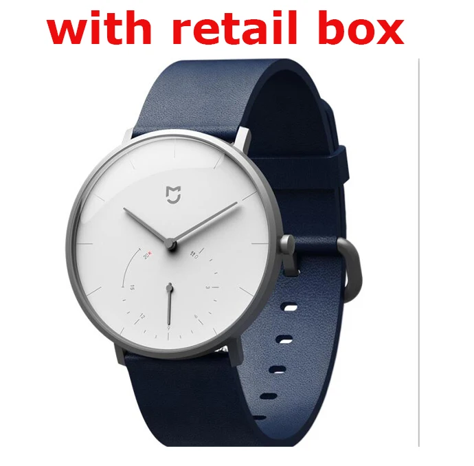 white with box Xiaomi Mijia водонепроницаемые кварцевые часы Смарт-браслет шагомер автоматическая калибровка время Вибрация напоминание Нержавеющее покрытие - Цвет: white with box