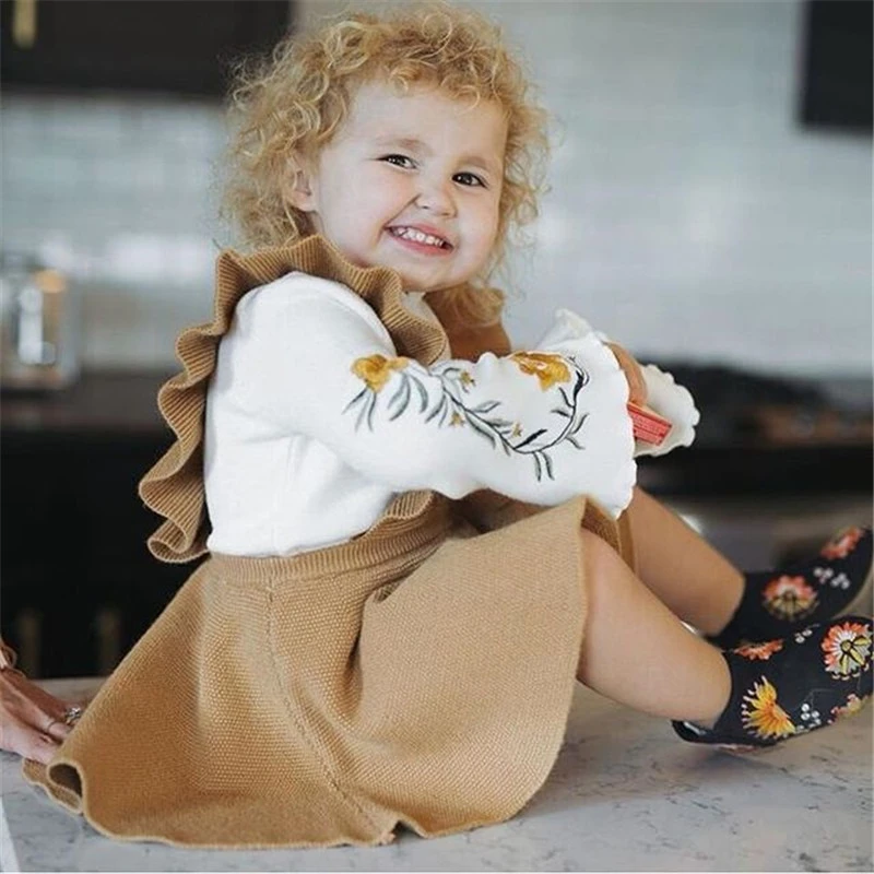 Детское трикотажное платье Emmababy для девочек платье-сарафан брендовая одежда