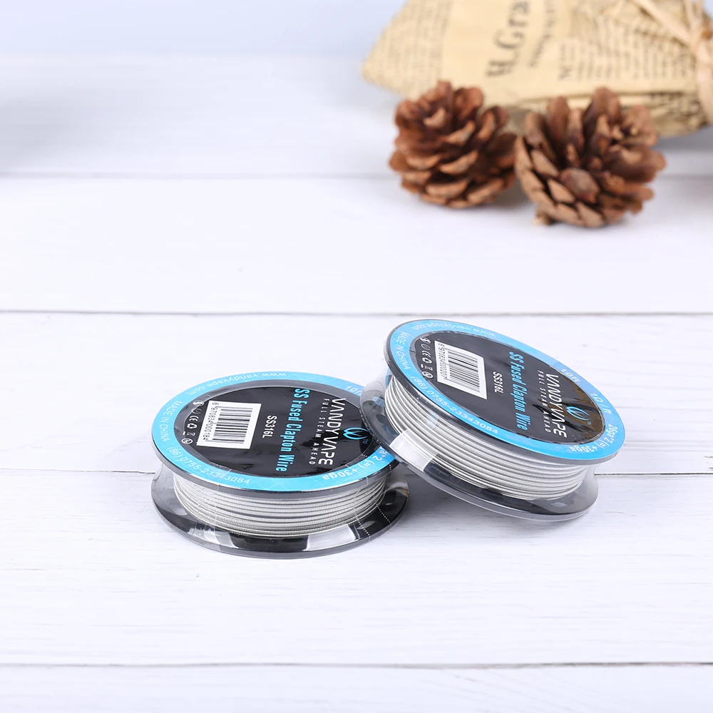 Оригинальный Vandy vape Fused Clapton SS316L провод 1 74 Ом/1 Ом/0 61ом для Vandyvape RBA Tank электронная