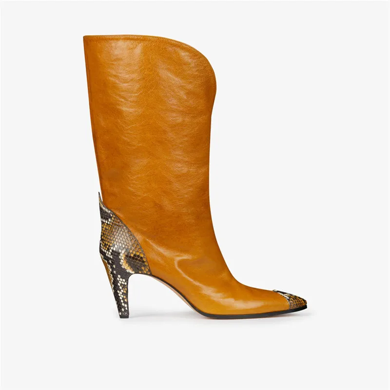 

2019ARQA new fashion sexy ladies pointed shaped with the boots mixed colors catwalk shoes size 34-48
