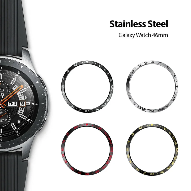 Декоративные кольца для часов Samsung Gear S3/Galaxy 42/46 мм клейкая Крышка металлические