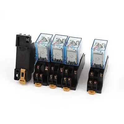5 шт. красный светодиод 220 240 В переменного тока|power relay|relay socket baserelay base |