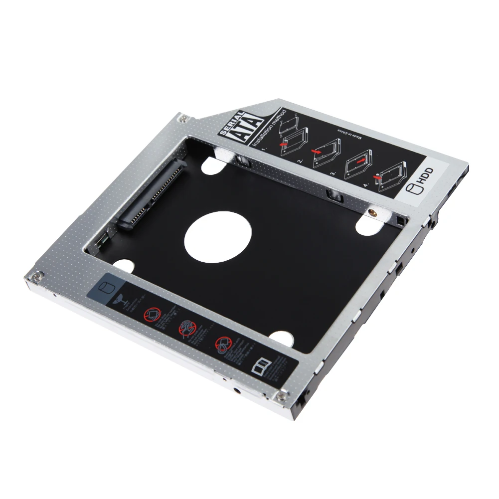 Высококачественный Магниевый сплав 2 дюйма 9 5 мм SATA HDD SSD жесткий диск Caddy Bay для