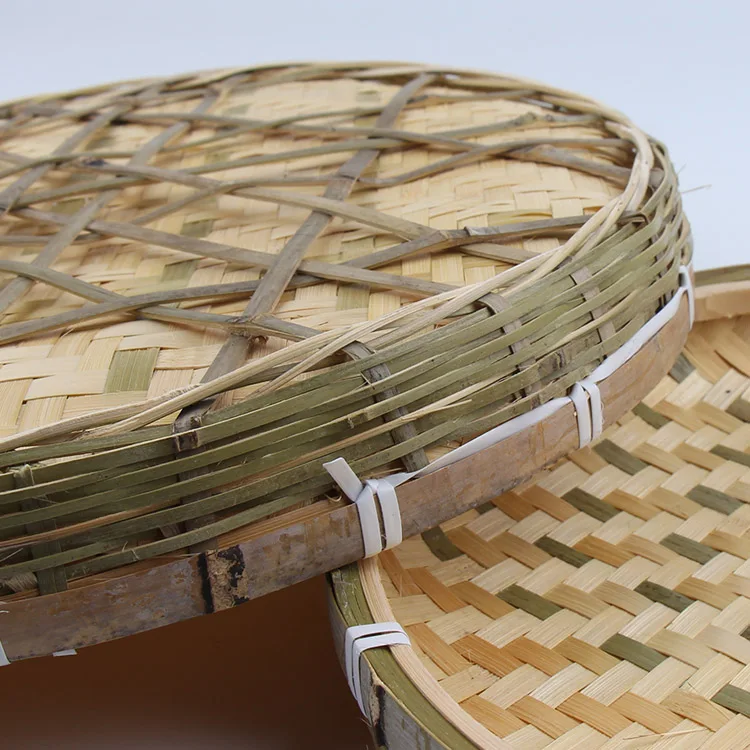 Chinese handmade bamboo weave a sieve flat Grocery Storage Dry grain tools cage organizer Kitchen accessories no paint | Дом и сад
