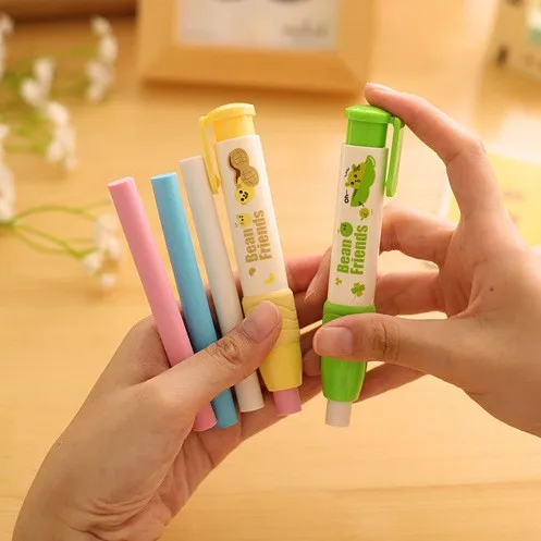 Масштабируемые заправки милый ластик набор есть две Офис Школа Borracha школа Kawaii