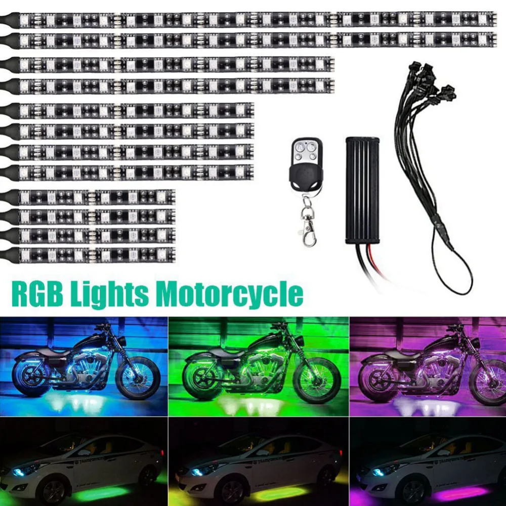 2020 12 шт./набор RGB светится светильник полосы светодиодный неон освещение для