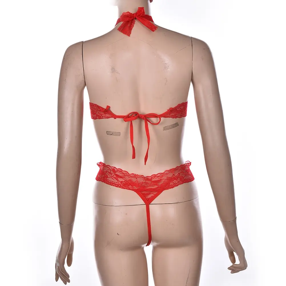 3 цвета кружевное сексуальное нижнее белье с открытой спиной + стринги Цвета в