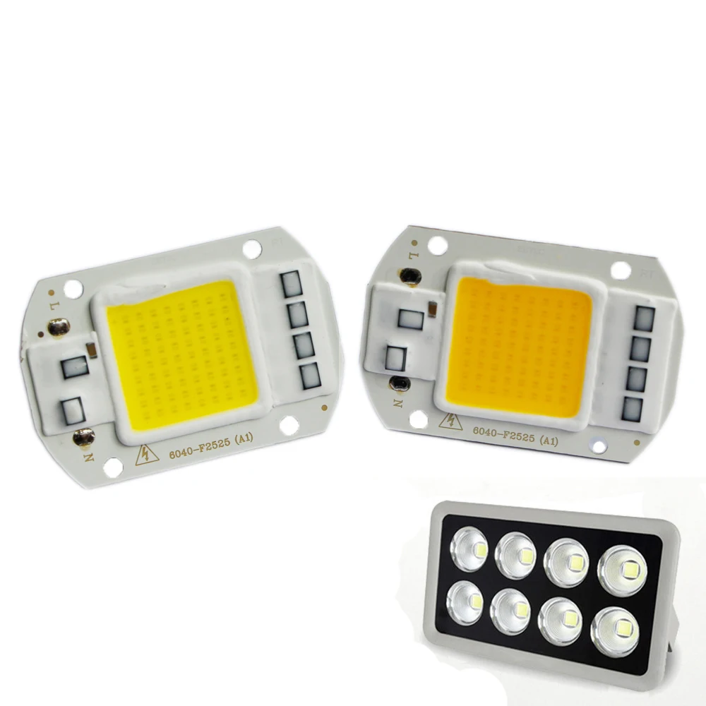 10 шт. умный IC IP65 Прожектор LED COB чип 20 Вт 30 50 интегрированный прямоугольник